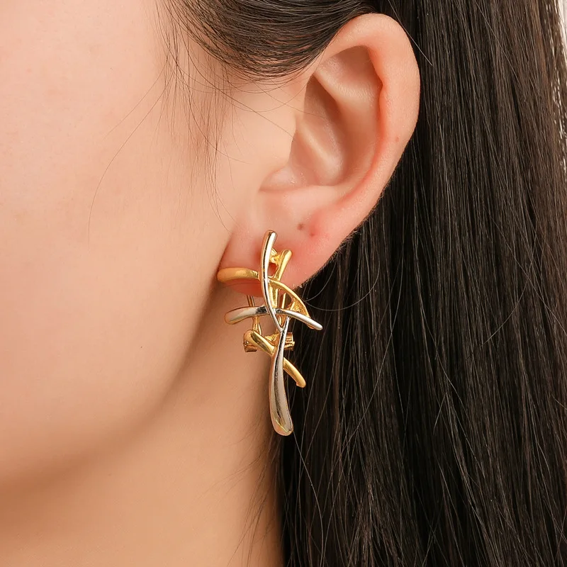 

Classic Joker Earring Irregular Lines Ear Stud Fashion Women Earring Jewelry Ladies Party Stud Earrings Birthday Gift For Girl