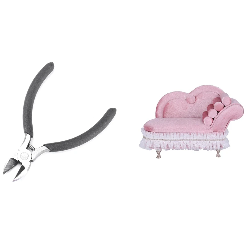 

Mini Jewelry Pliers DIY Tool 5 Inch Diagonal Pliers & Lace Sofa Jewelry Box Storage Box Display Stand