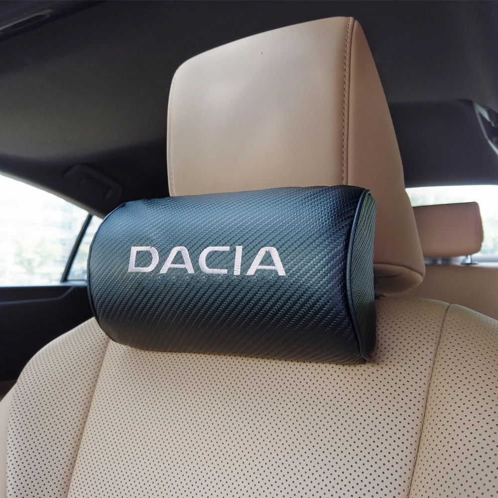 Car Headrest Neck Pillow Carbon Fiber Seat Cushion Head Support Protector for Renault Dacia Fluence Duster Logan Sandero Clio | Автомобили