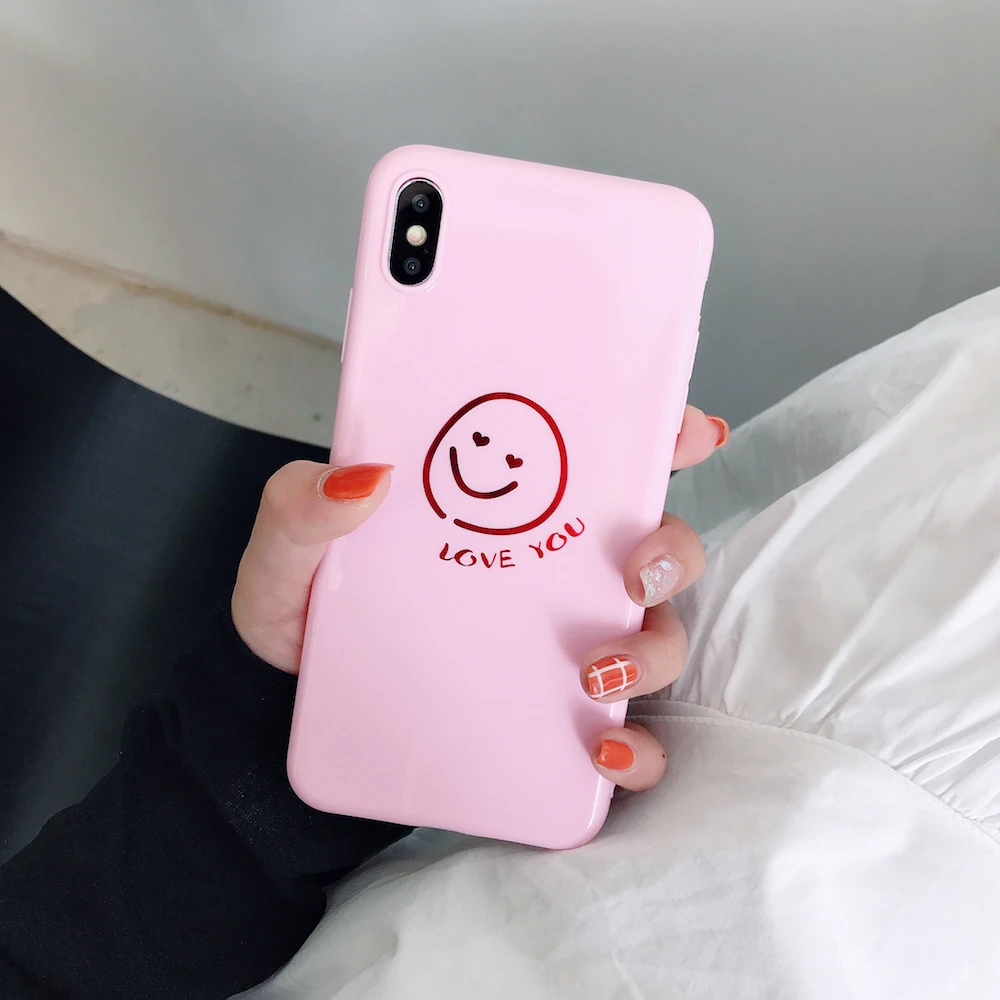 Brand NEW Candy Cute Love You Soft Case for iPhone X Xs XR XsMax 8Plus 8 7Plus 7 6 6s Plus 11Pro 11ProMax 11 Phone Cover | Мобильные