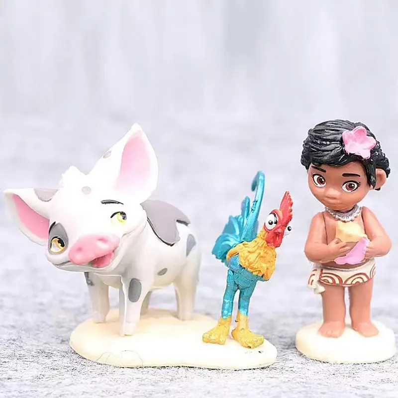 Игрушки Disney 6-12 шт./компл. 6-10 см Моана принцесса Maui шеф Туи Тала хэйхей таматоа
