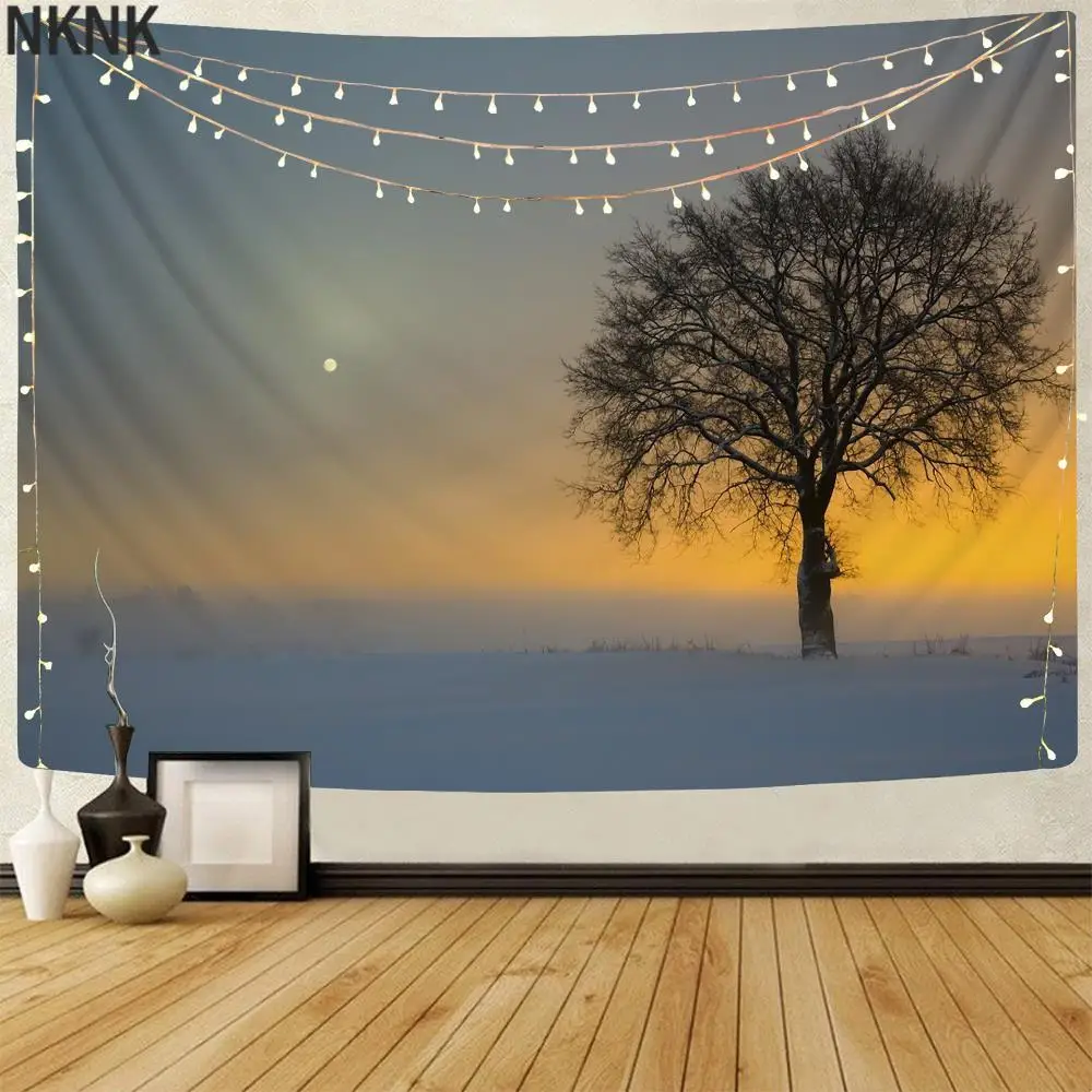 

Психоделический гобелен NKNK, настенный гобелен с Луной, деревья, домашние настенные гобелены, мандала, высокое качество