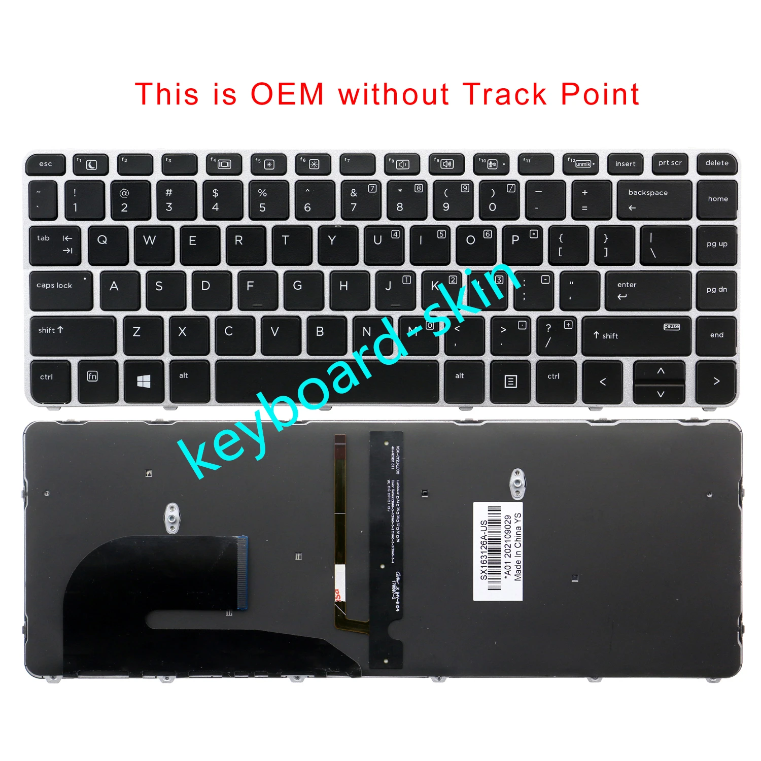 Новая клавиатура с подсветкой без точки для HP EliteBook 840 G3/745 G3/840 G4/745 G4 836308-001 821177-001