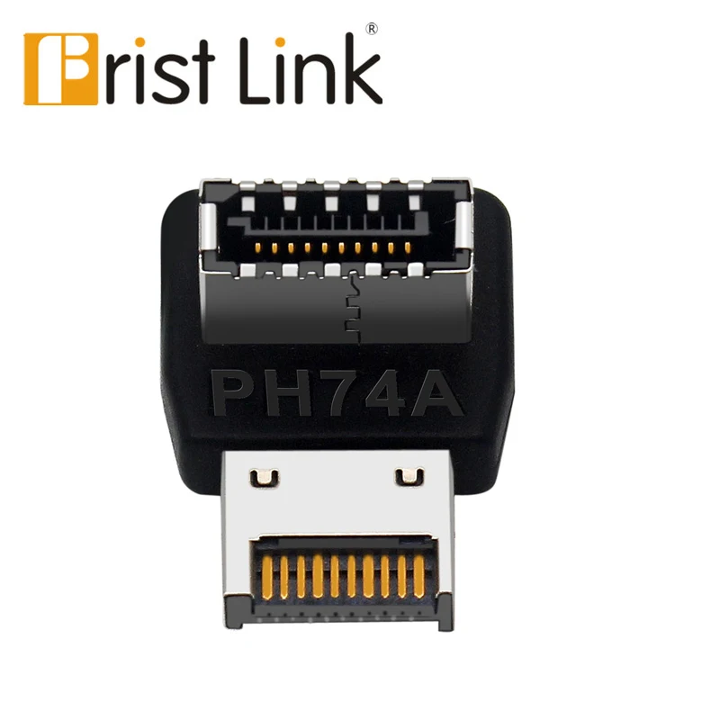 

Frist link Type A Computer motherboard USB3.1 TYPE-E interface 90 degree steering elbow front TYPE-C installed wiring