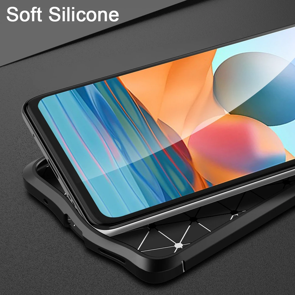 keysion shockproof case for redmi note 10 10 pro leather texture soft silicone phone back cover for xiaomi redmi note 11 pro max free global shipping