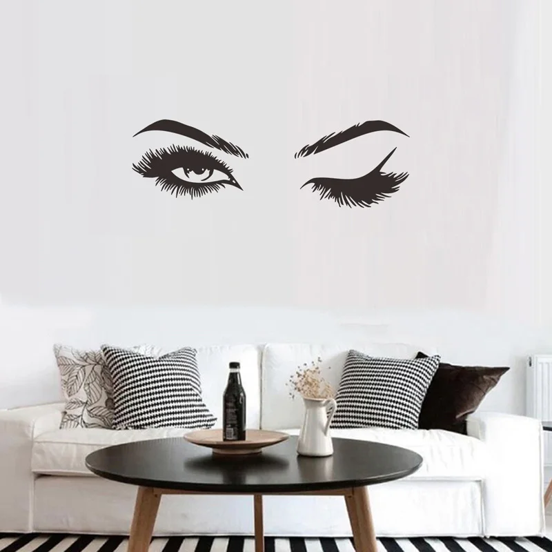 

Creative Pretty eyelashes Wall Sticker Girl room living room decorations for home wallpaper Mural Art Decals Sexy stickers