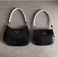 leather armpit handbags p home hobo middle aged shiny cowhide all match bags for women shoulder bag womens handbag baguette bag