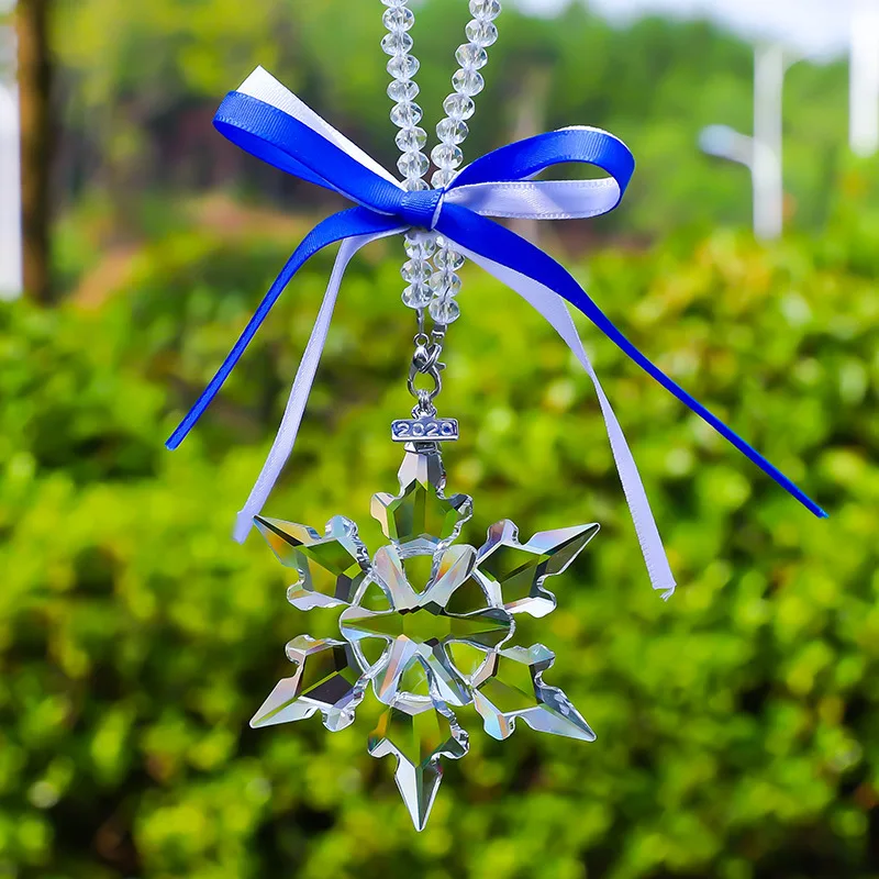 

Кристальная Снежинка, фигурка, подвеска в виде автомобиля, подвеска в виде снежинок, украшение для Ловца солнца, Сияющая Звезда, подвесная отделка, Рождественский Подарочный декоративный