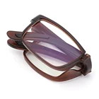 1 шт. черныекоричневые складные очки для чтения для женщин и мужчин, анти-синий свет, антиусталость, пресбиопические очки, складные очки + 100  + 400