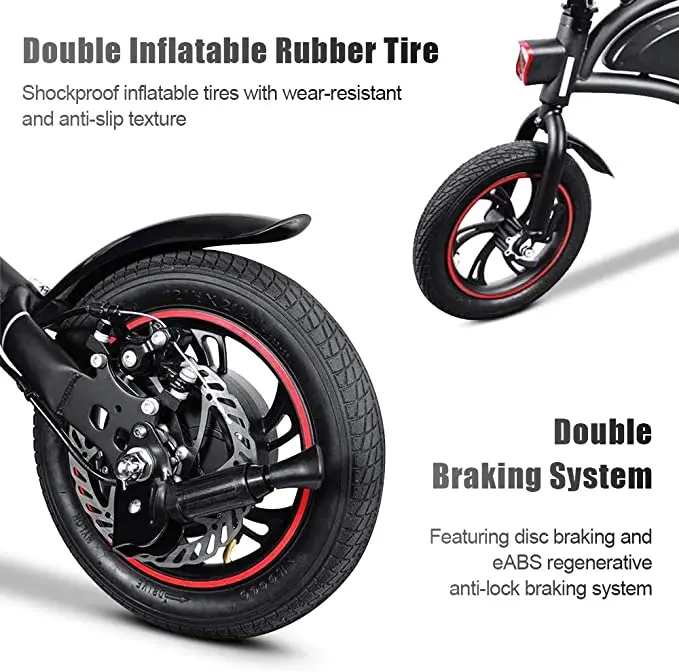 Складной взрослый электровелосипед для мопеда в наличии KUGOO Kirin B1 250 Вт