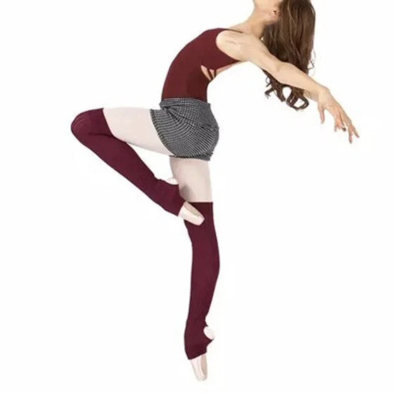 Women's Legs Warmers Long Elastic 3 Color Knitted Boot Socks  Girl Professional Dancing Accessories  Winter Sport Sock