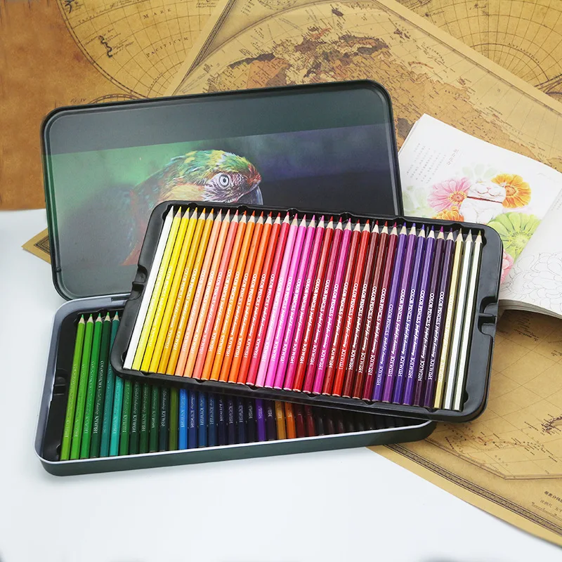 

Joywish 72-color Oily Colored Pencil Set Iron Box Drawing Painting For Children Beginners Students Professionals Art Supplies