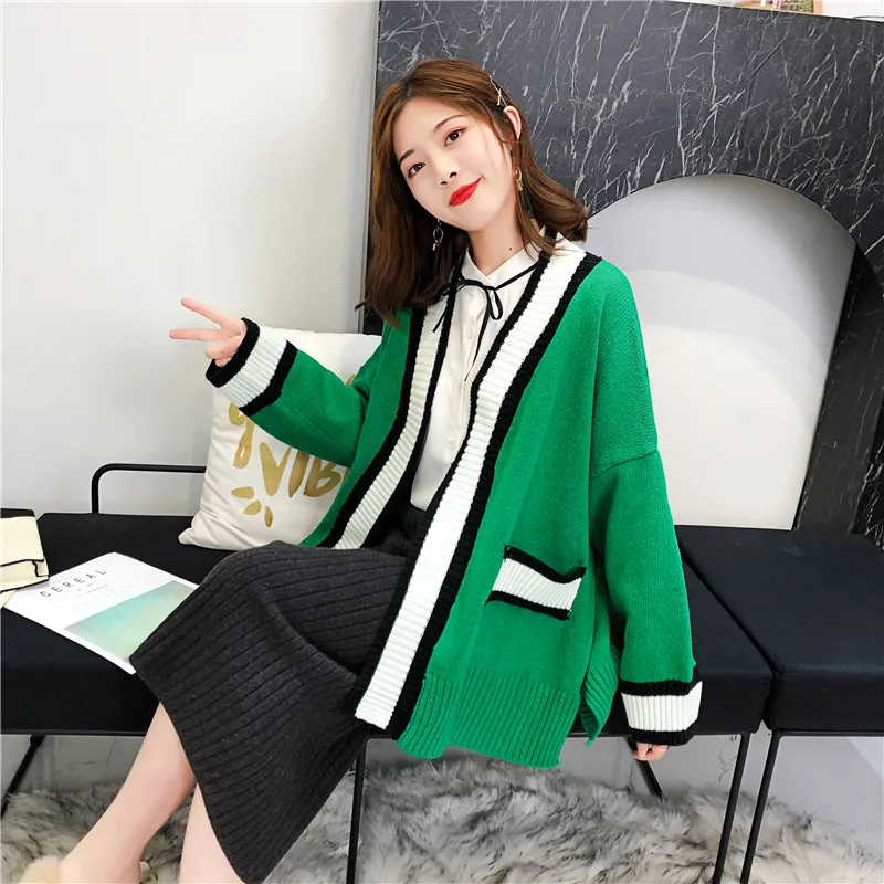 2019 новый осенне-зимний теплый толстый кардиган женский Свободный Повседневный