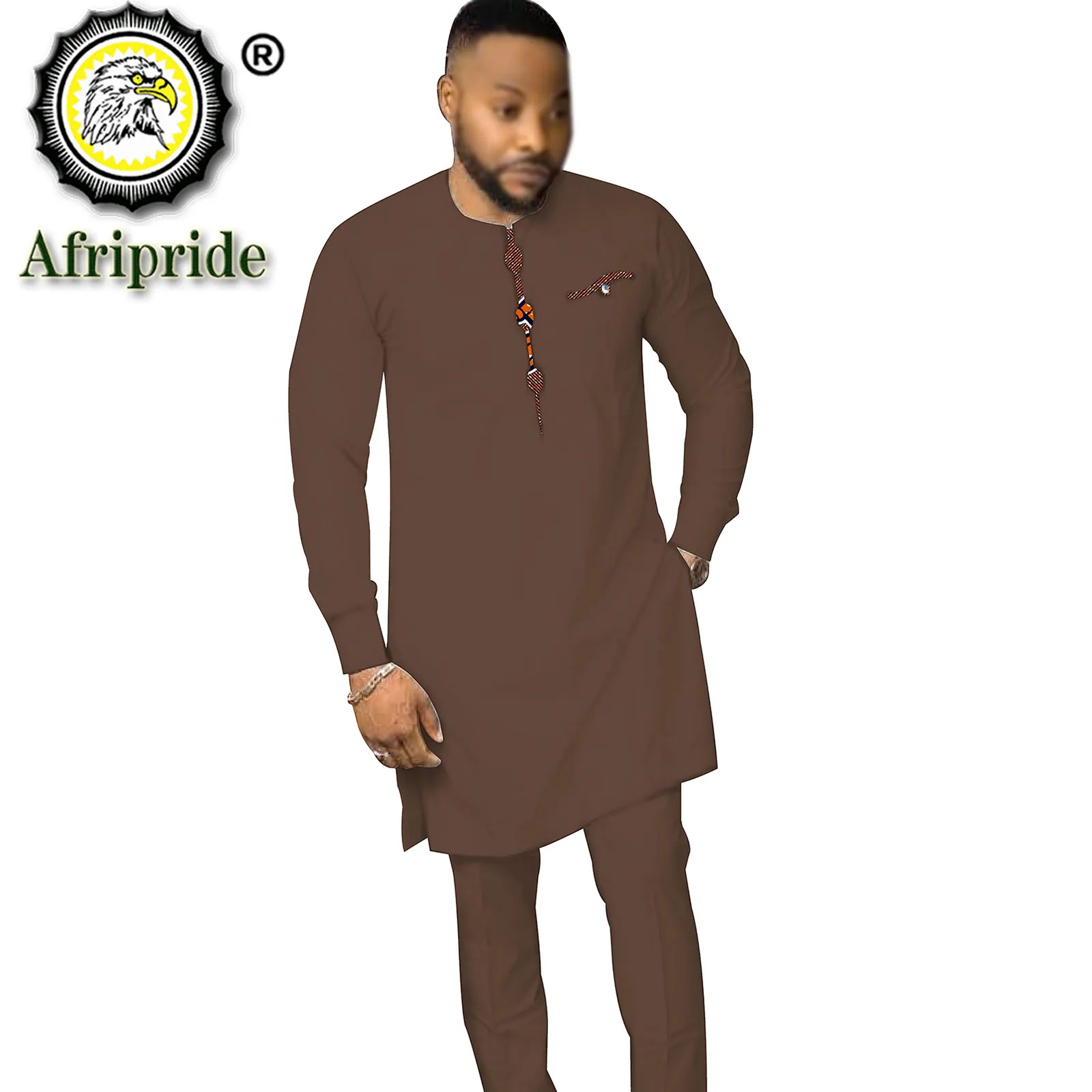 African Dashiki Print Top Pant Set 2 Pieces Outfit Set Brand Men Clothes Streetwear African Suit Men Africa Clothing S2016052