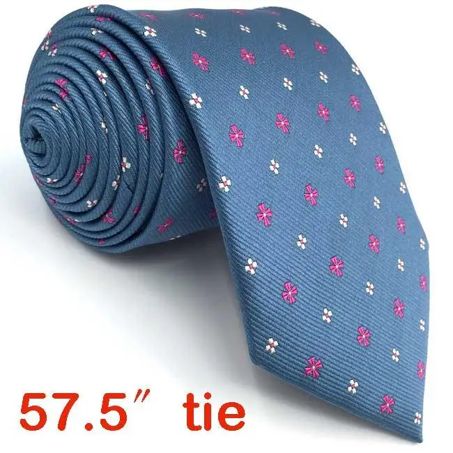 Classic Size Tie F16 синий цветочный мужской набор галстуков для свадьбы Xlong галстуки для мужчин классический деловой носовой платок - Цвет: Classic Size Tie