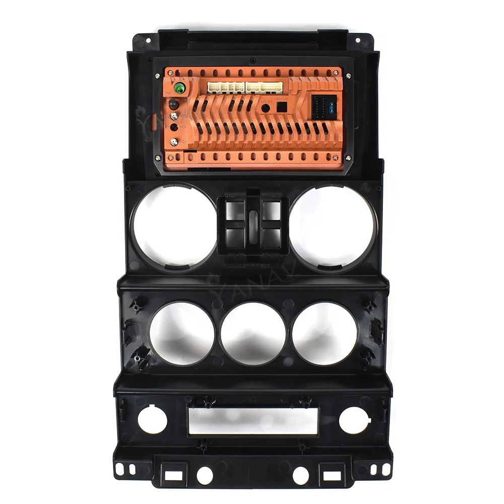 구매 안드로이드 2 딘 자동차 라디오 지프 랭글러 2008-2010 GPS 네비게이션 스테레오 수신기 멀티미디어 플레이어 자동 비디오 무선 Carplay