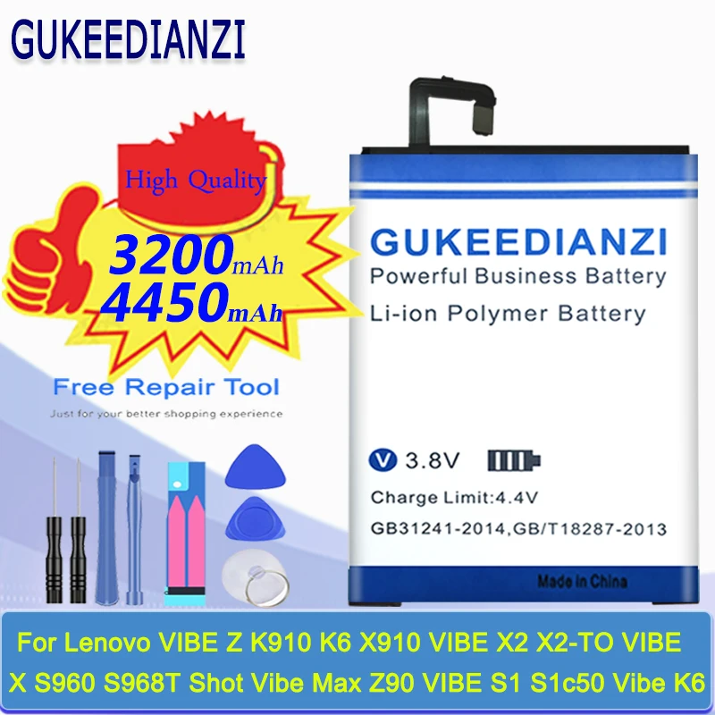 Аккумулятор BL250 для Lenovo VIBE S1 S1c50 A40 Z K910 s1a40 K6 X2 X S960 Shot Vibe Max Z90 K6|Аккумуляторы