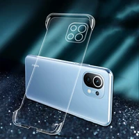 ultra thin frameless transparent phone case for xiaomi mi 11 ultra 10t lite 10 pro 9 cover for redmi note 10 pro slim clear case
