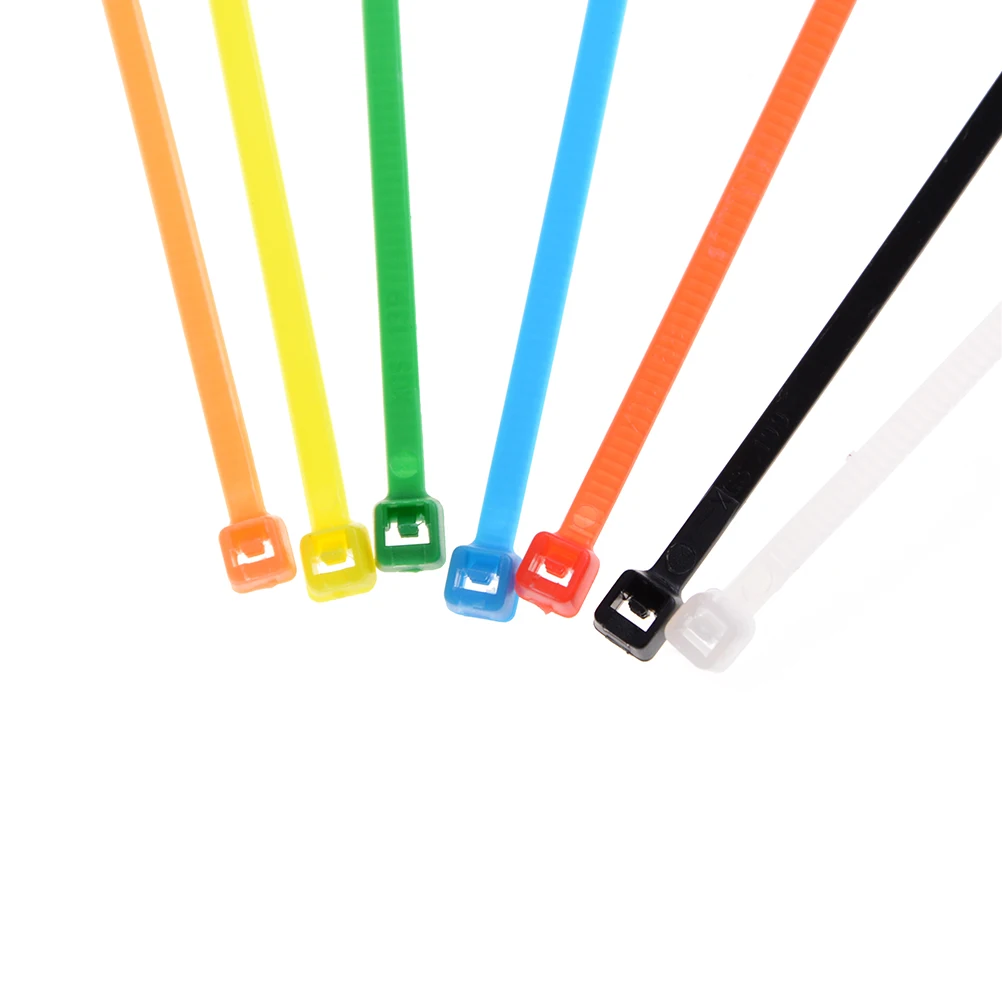 

100Pcs/pack Plastic Nylon Cable Ties,Wire Zip Tie Wholesale Colorful Factory Standard Self-locking