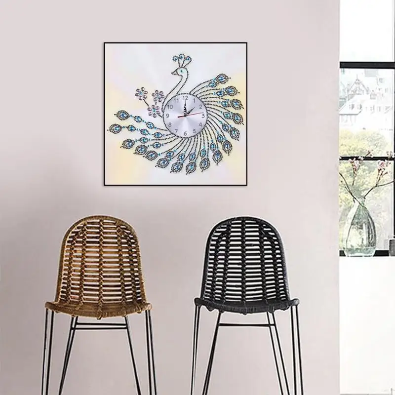 Алмазная живопись крестообразные часы вышивка настенные сделай сам специальная