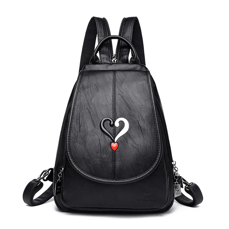 

Fashion 2021 New Multi-function Backpack Women Large Capacity PU Soft Leather Waterproof Casual Shoulder Bags Female Designer