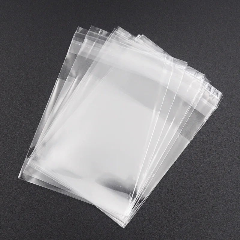 

100 шт./лот 2 размера прозрачные пакеты для упаковки печенья самоклеящиеся пластиковые пакеты для печенья свадебные пакеты для конфет