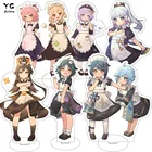 Аниме игра Genshin ударная фигурка Klee Keqing Qiqi Hutao Venti акриловая модель на подставке тарелка аксессуары для украшения стола Сумка Поклонники подарки