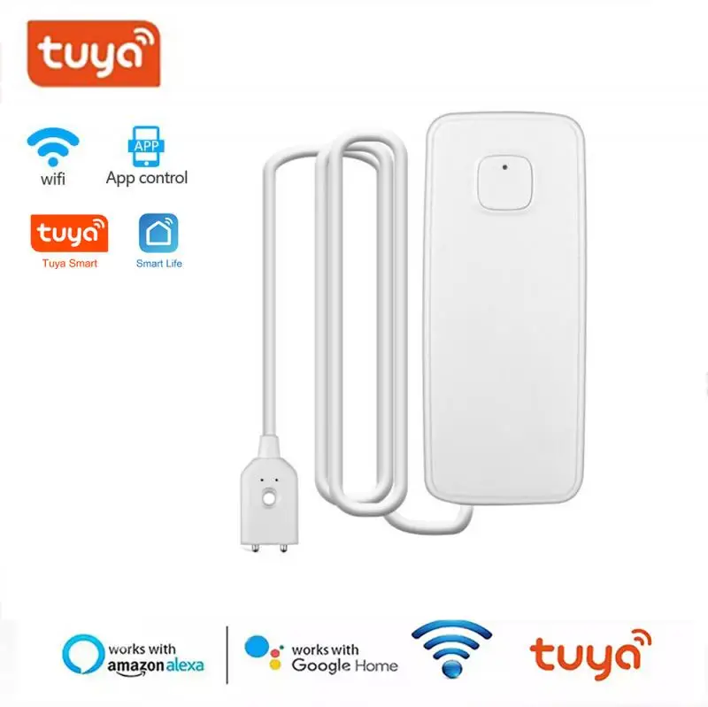 

Датчик утечки воды Tuya, Wi-Fi, совместим с приложением Tuyasmart / Smart Life