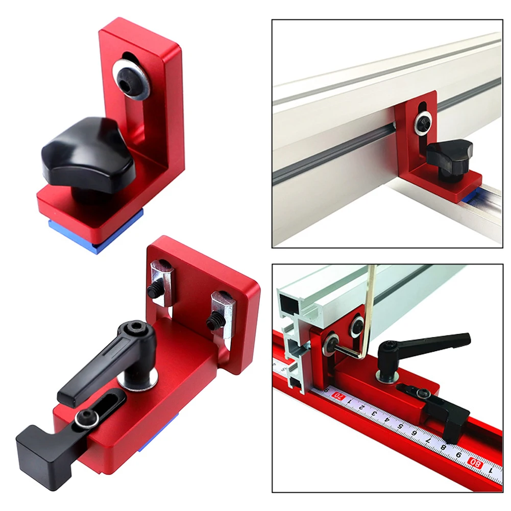 

Woodworking T Slot Stopper Miter Gauge Fence Connector Alloy Miter Track Stop Block Saw Table Sliding Brackets Chute Limiter