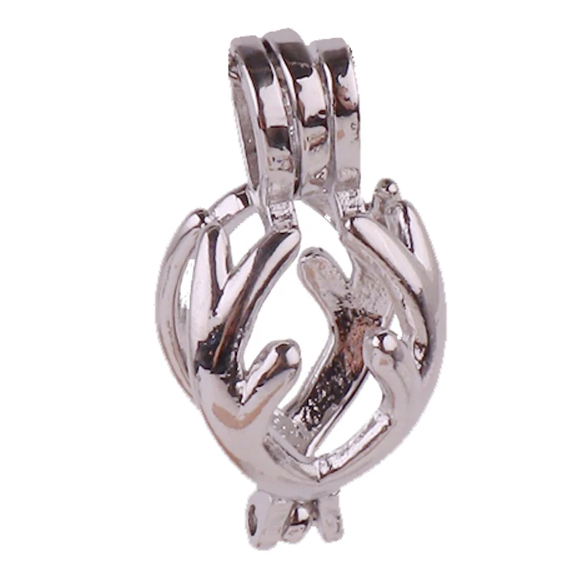 5 шт. Матовая Серебристая медь с двумя ручками можно открыть бусины жемчужная