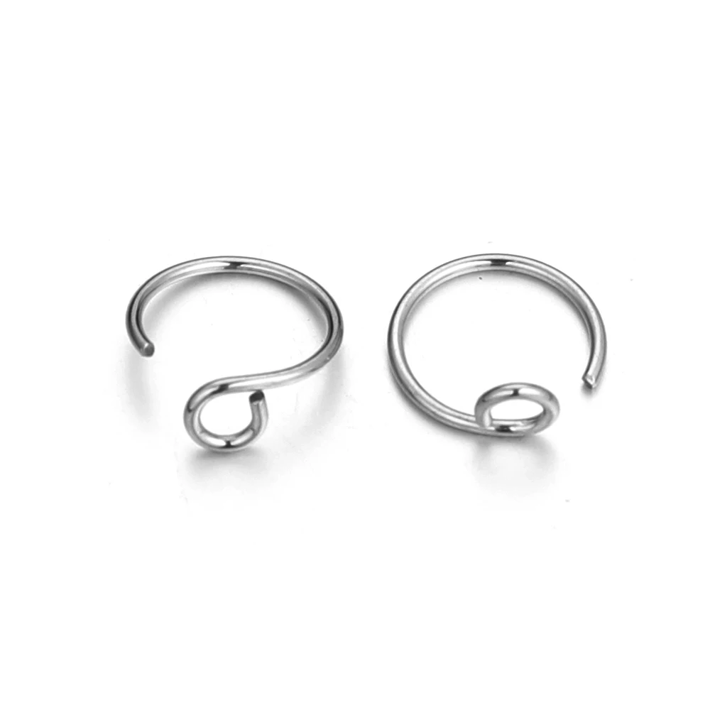 Semitree 100 шт./лот ушные провода из нержавеющей стали Креативные Круглые серьги