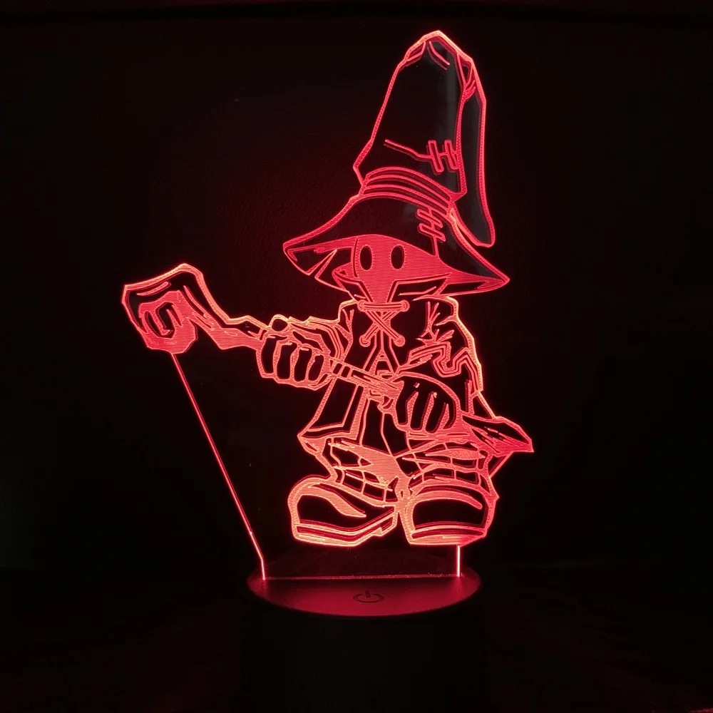 Final Fantasy Vivi Ornitier Anime Figure Lamp Decor Home Night Lights Game Toys Colorful 3d Led Lighting Novelty Kids Lamp Gift