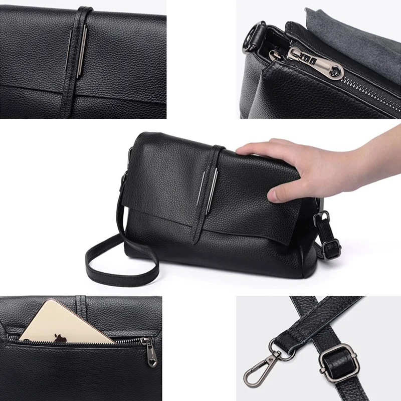 Модная женская сумка-мессенджер из натуральной кожи сумки через плечо для женщин