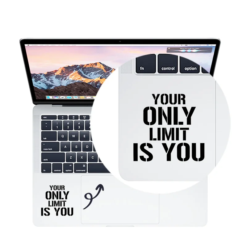 

Motto Inspired Quote Trackpad Laptop Sticker for Macbook Pro 13 inch Air Retina 11 12 15 16" Mac Book Skin 14" HP Notebook Decal