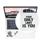 Девиз вдохновил Цитата трекпад наклейка для ноутбука Macbook Pro 13 дюймов Macbook Air Pro Retina 11, 12, 15, 16 