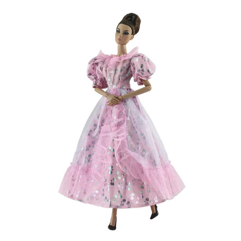 

Pinky Princess Dress Outfit Suit Sets for Barbie BJD FR SD Doll Clothes Role Play Accessories Toys for Girl