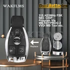 2 батареи чип NEC 315 МГц паника 433 МГц умный дистанционный ключ-брелок от машины для Mercedes-Benz A, B, C, E, G R S Class CL CLK CLS GL ML SLK