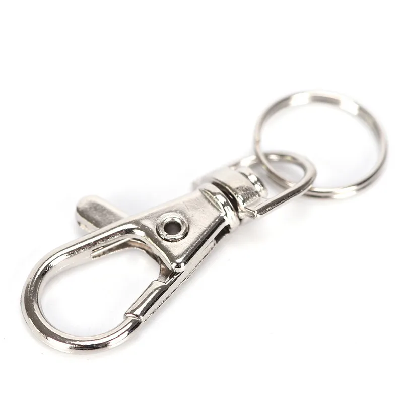 

10 pcs / Metal Carabiner Clip Swivel Trigger Dog Buckle Keychain Keyhooks Retaining Ring DIY Craft Carbine