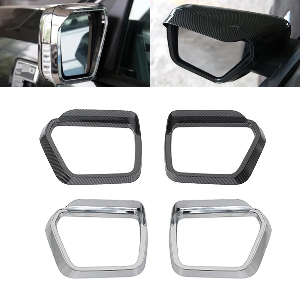 

Fit for Ford F150 2021 2022 ABS Side Rearview Mirror Rain Eyebrow Frame Cover Decoration Trim Exterior Car Accessories