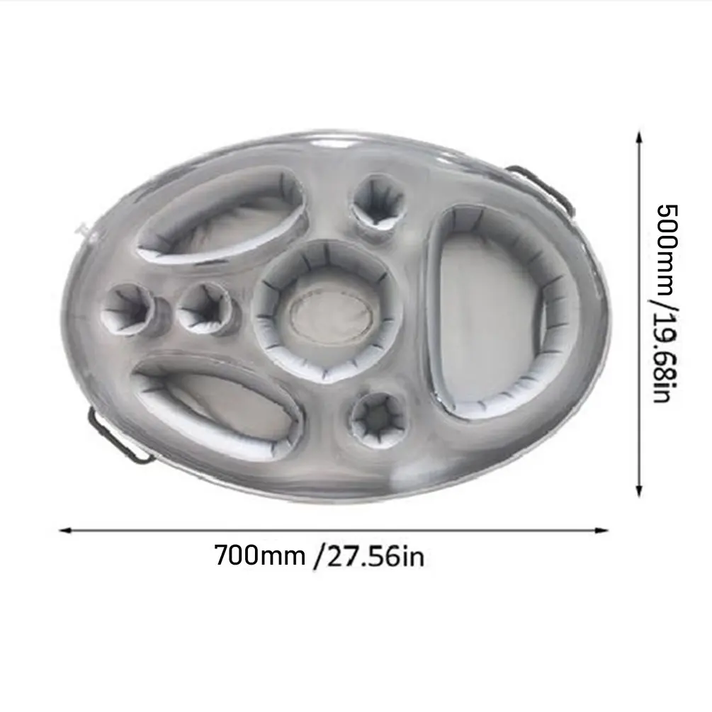 

New Inflatable Coasters Swimming Pool Beer Drinking Floating PVC Food Cushion Summer Party Bucket Cup Holder Porous Food Tray