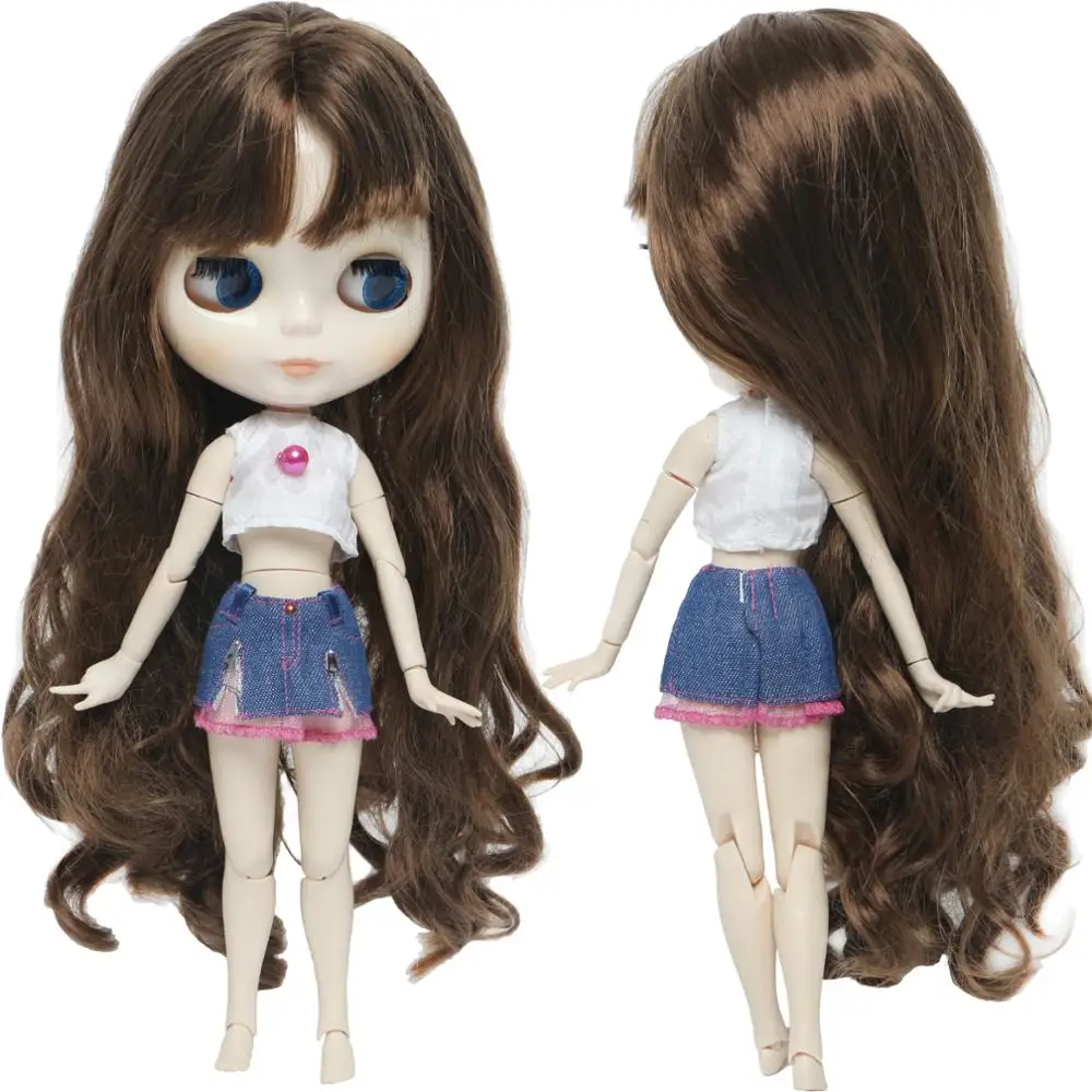 Модное милое мини платье белый жилет синяя джинсовая юбка аксессуары Одежда для