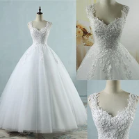 ball gowns spaghetti straps white ivory tulle bridal dress for wedding dresses 2020 2021 pearls marriage customer made