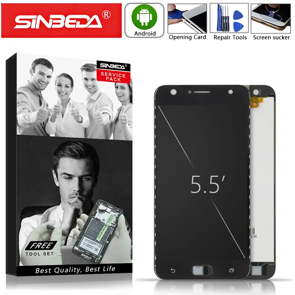 Оригинальный ЖК дисплей 5 дюйма для ASUS Zenfone 4 Selfie ZD553KL сенсорный экран дигитайзер