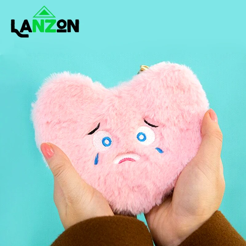 Женская сумка Lanzon с милым сердцем вышивкой мультяшный Кошелек для монет девочек