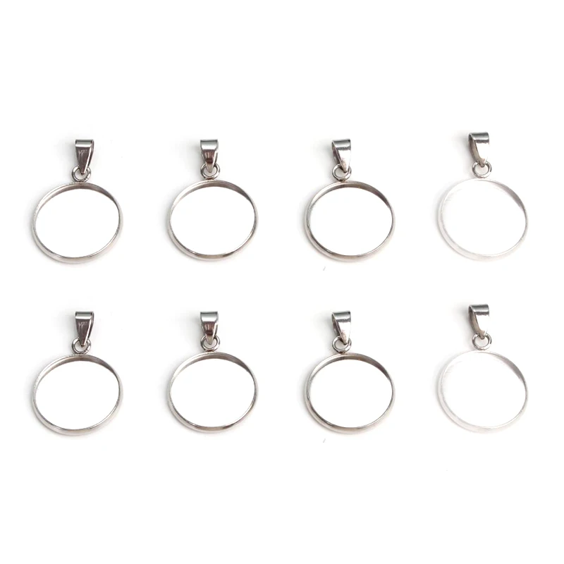 Застежки для подвесок из нержавеющей стали основа кабошона пустое основание