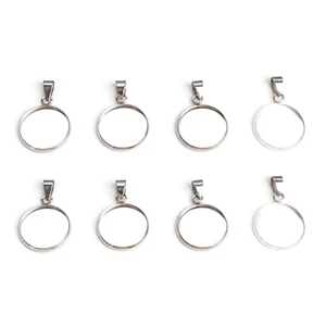 Застежки для подвесок из нержавеющей стали, основа для кабошона, пустое основание для кабошона, 68101214161820 мм, камеи для рукоделия, 10 шт.
