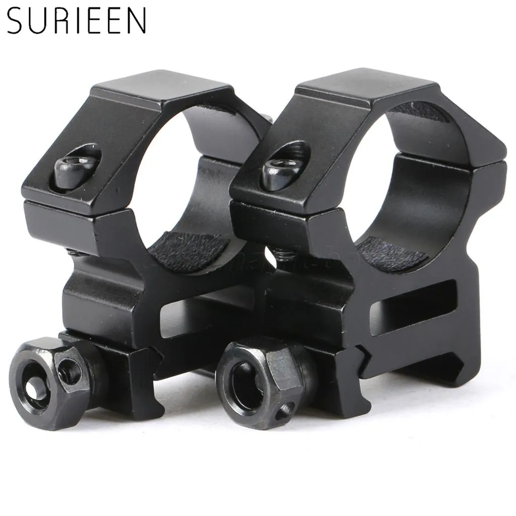 1Pair 2Pcs Tactical 1 Inch 25.4mm Ring Flat Top Medium Profile Scope Mounts Hunting Bottom 21mm Rail Dovetail Weaver Mount | Спорт и