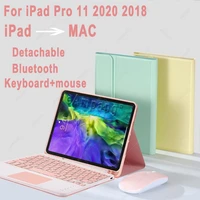 touchpad keyboard case with mouse for ipad pro 11 2020 2018 1st 2nd gen generation a1979 a1980 a2230 a2228 with pen holder mice
