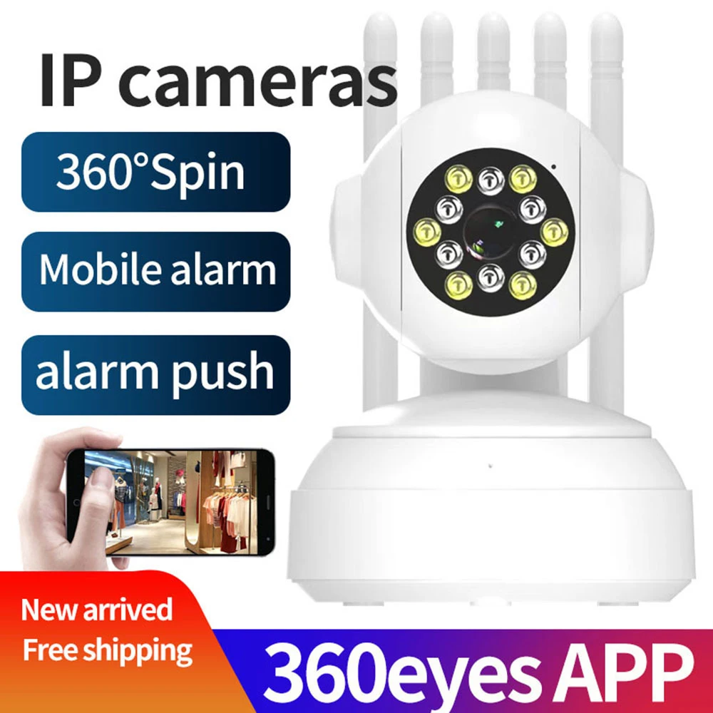 EC115 Camera 360Eyes Wireless WIFI Webcam Shaking Head smart Network HD Video Camera Built-in Mic Speaker security camera