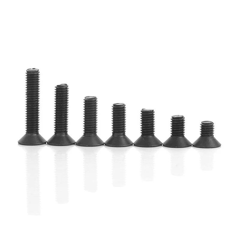 20/50Pcs M2 M2.5 M3 M4 DIN7991 Machine Screws Grade 10.9 Countersunk Head Flat Socket Cap Screw Black Carbon Steel | Обустройство